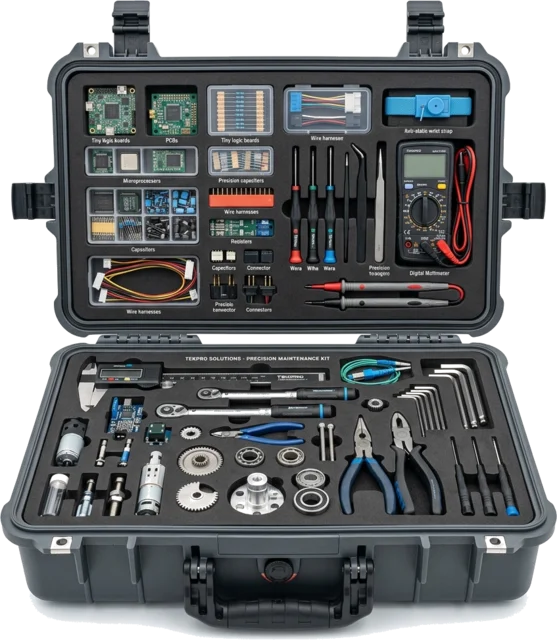 Kit de mantenimiento y repuestos técnicos urgentes para servicios oficiales y SAT